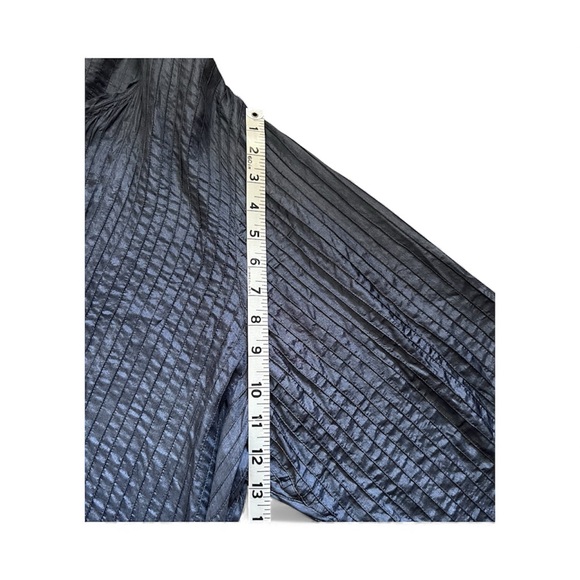 Eileen Fisher Blue Silk Textured Blouse - Picture 5 of 5